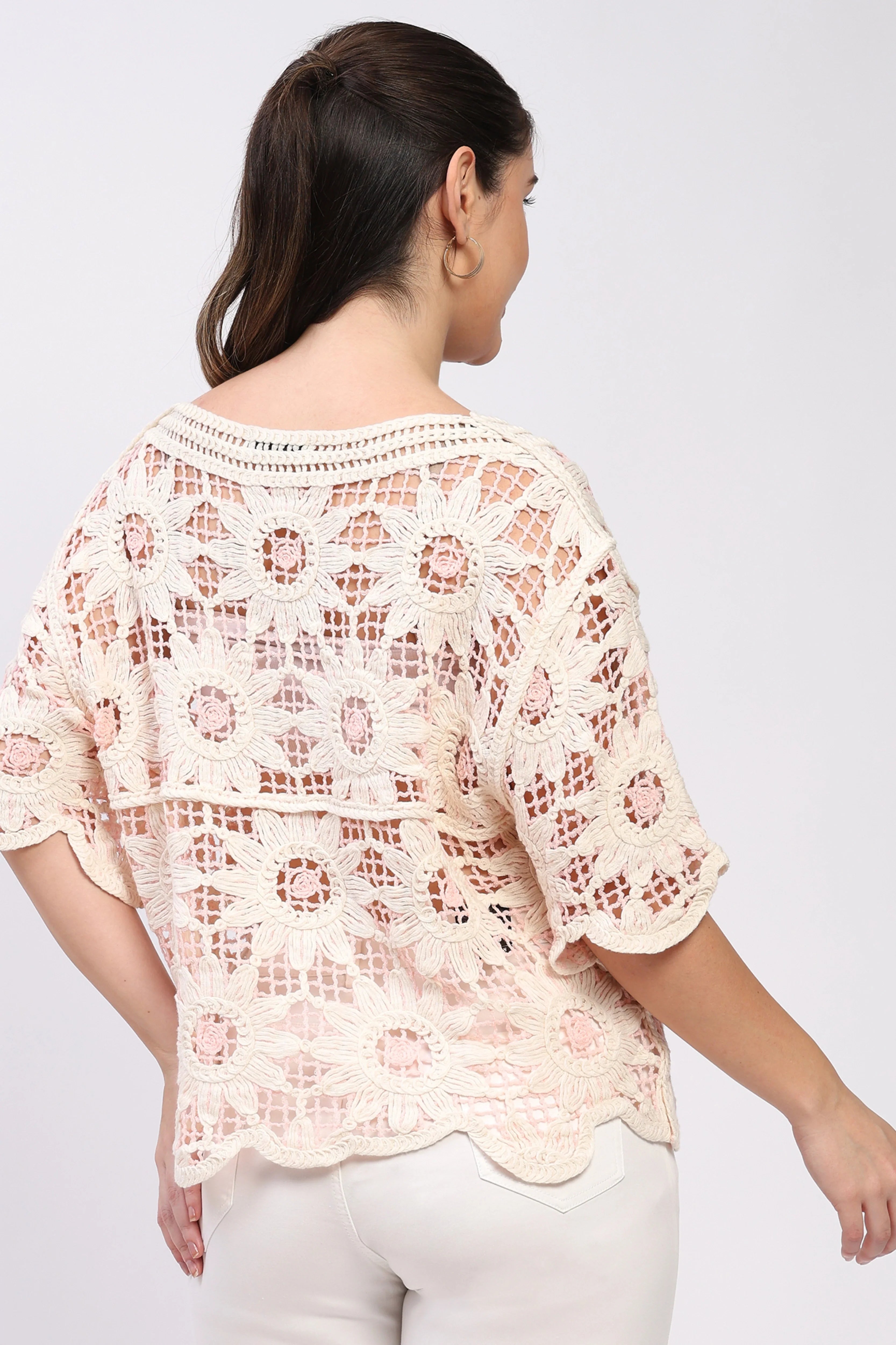 Floral Crochet Cotton Top-Global Republic