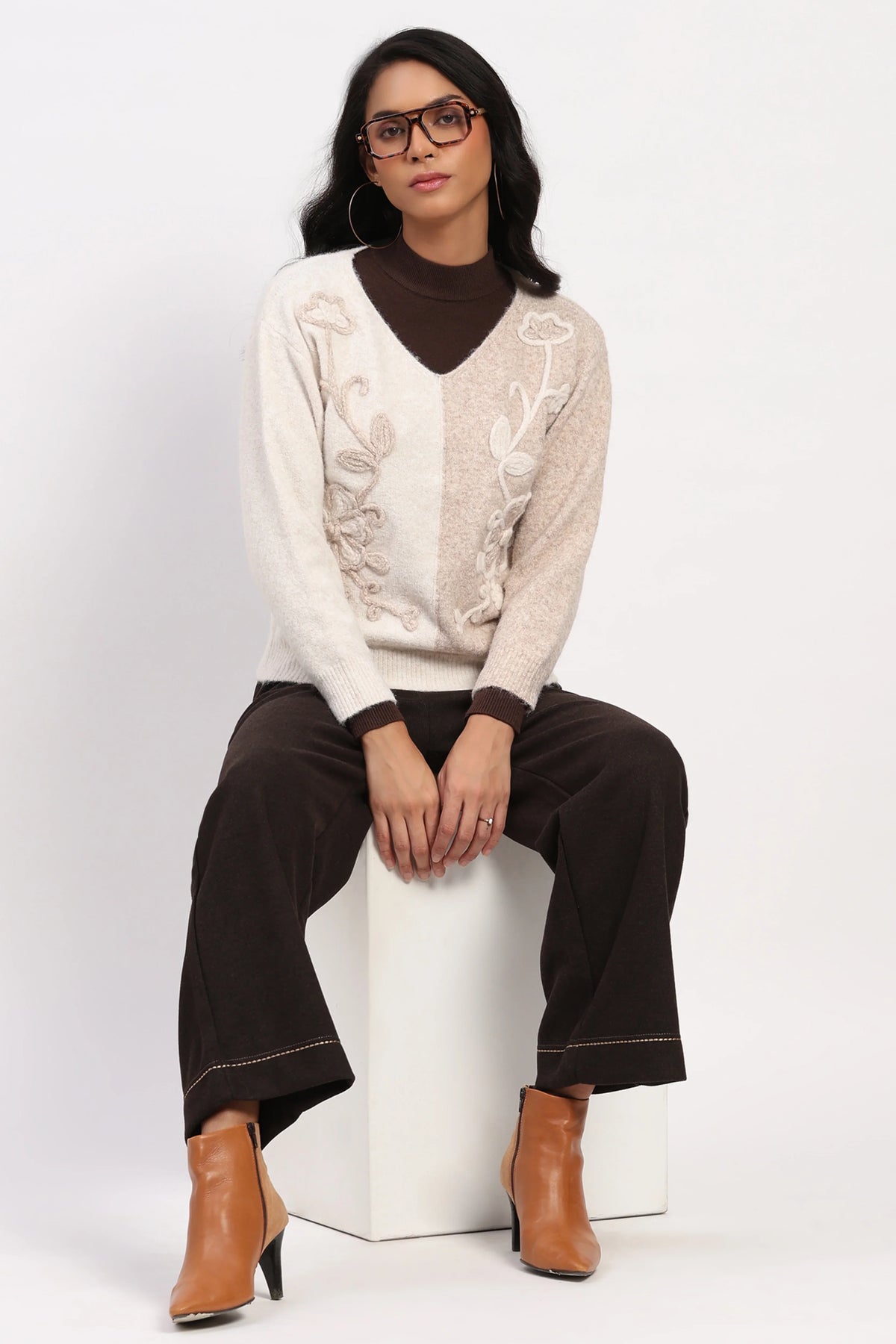 Natural Floral Embroidered Pullover-Global Republic