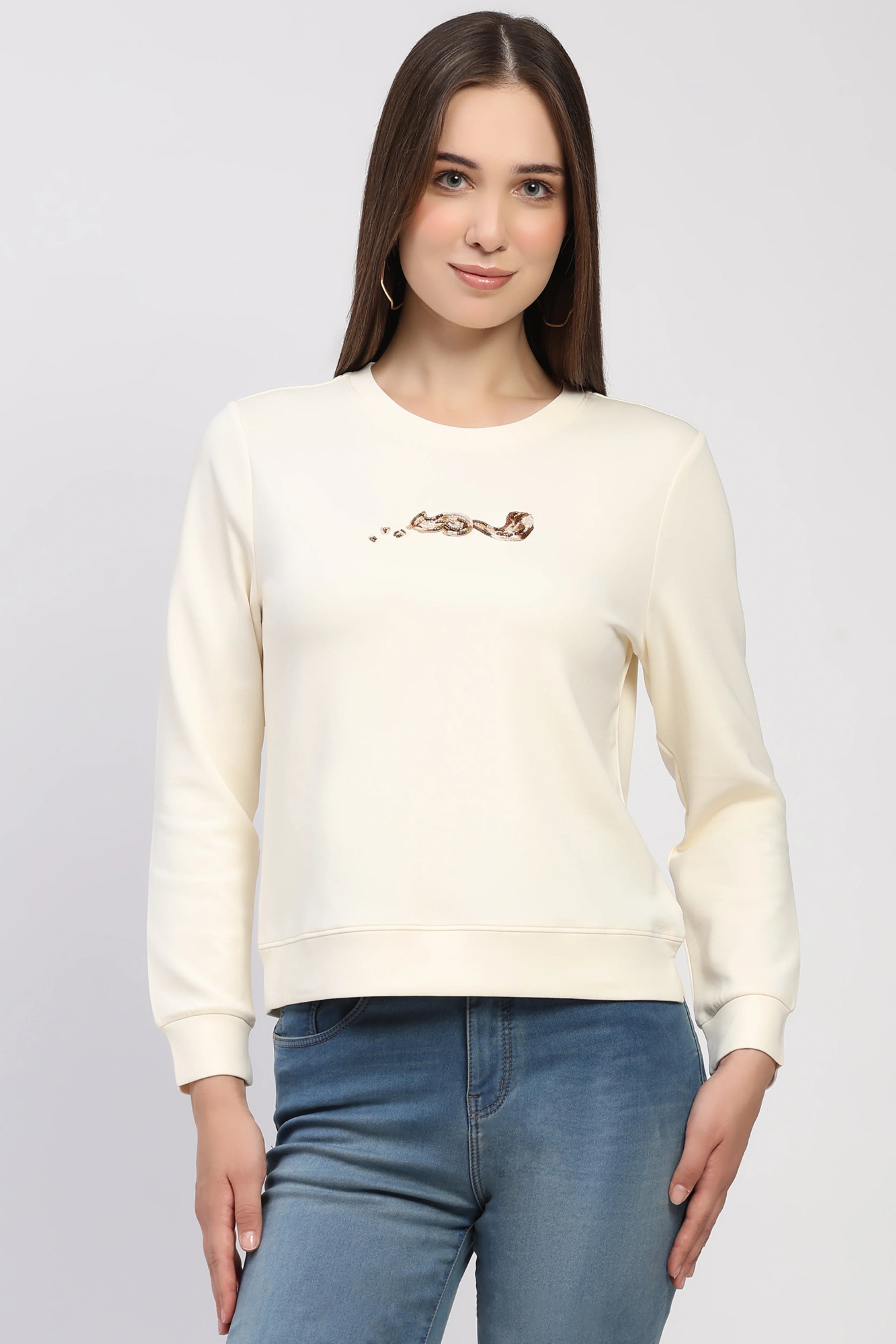 Cream Modal Sweatshirt
