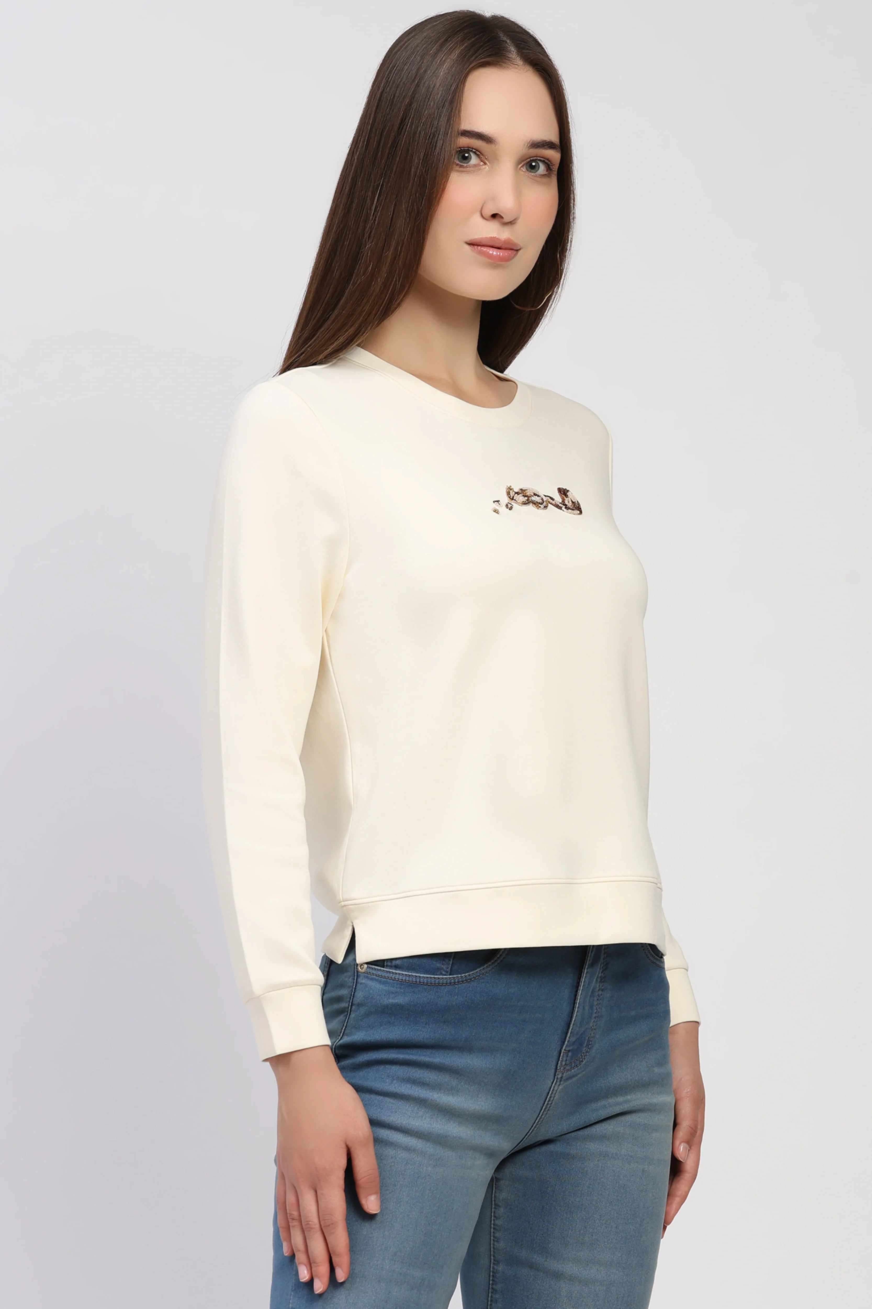 Cream Modal Sweatshirt