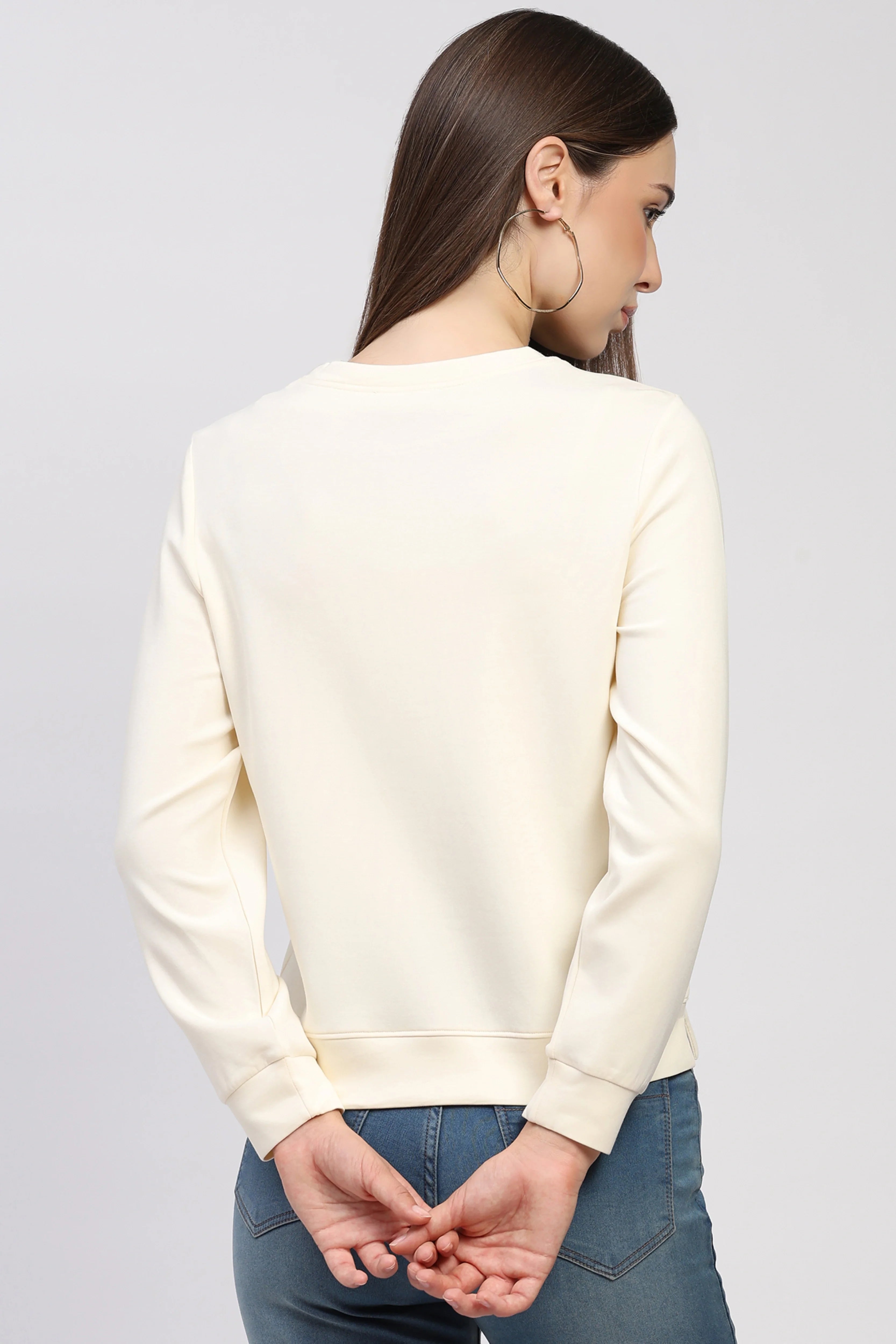 Cream Modal Sweatshirt