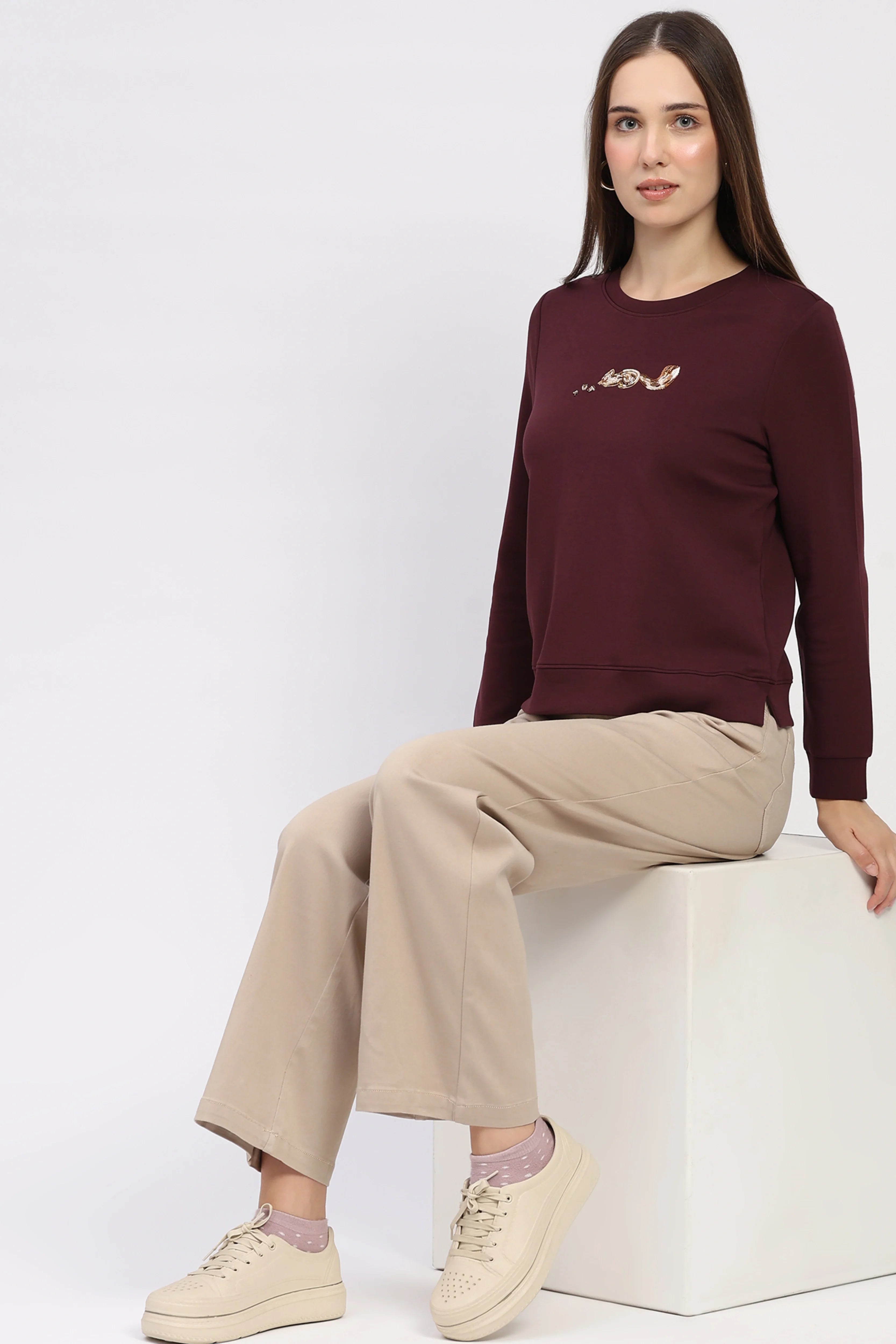Wine Modal Sweatshirt