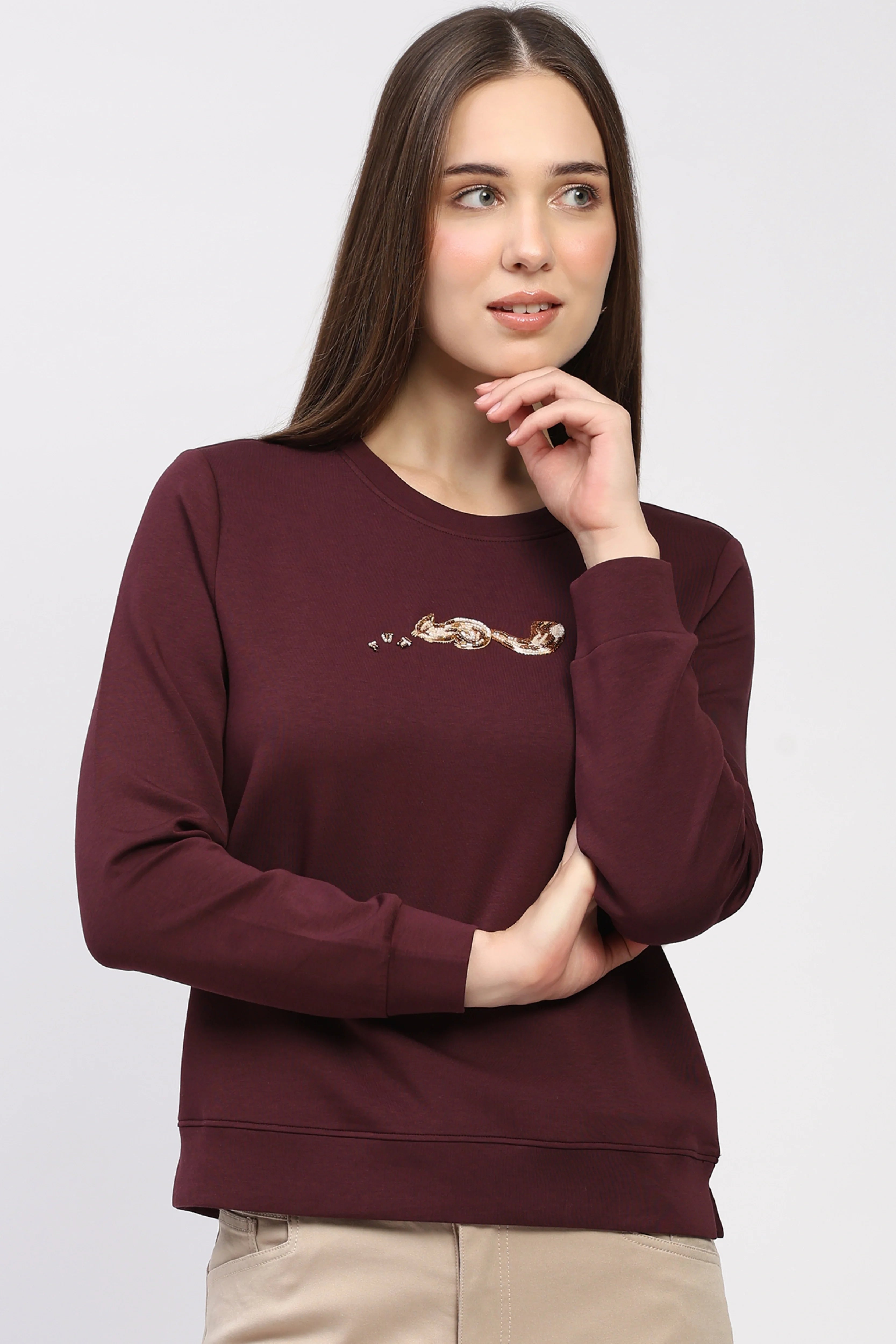 Wine Modal Sweatshirt