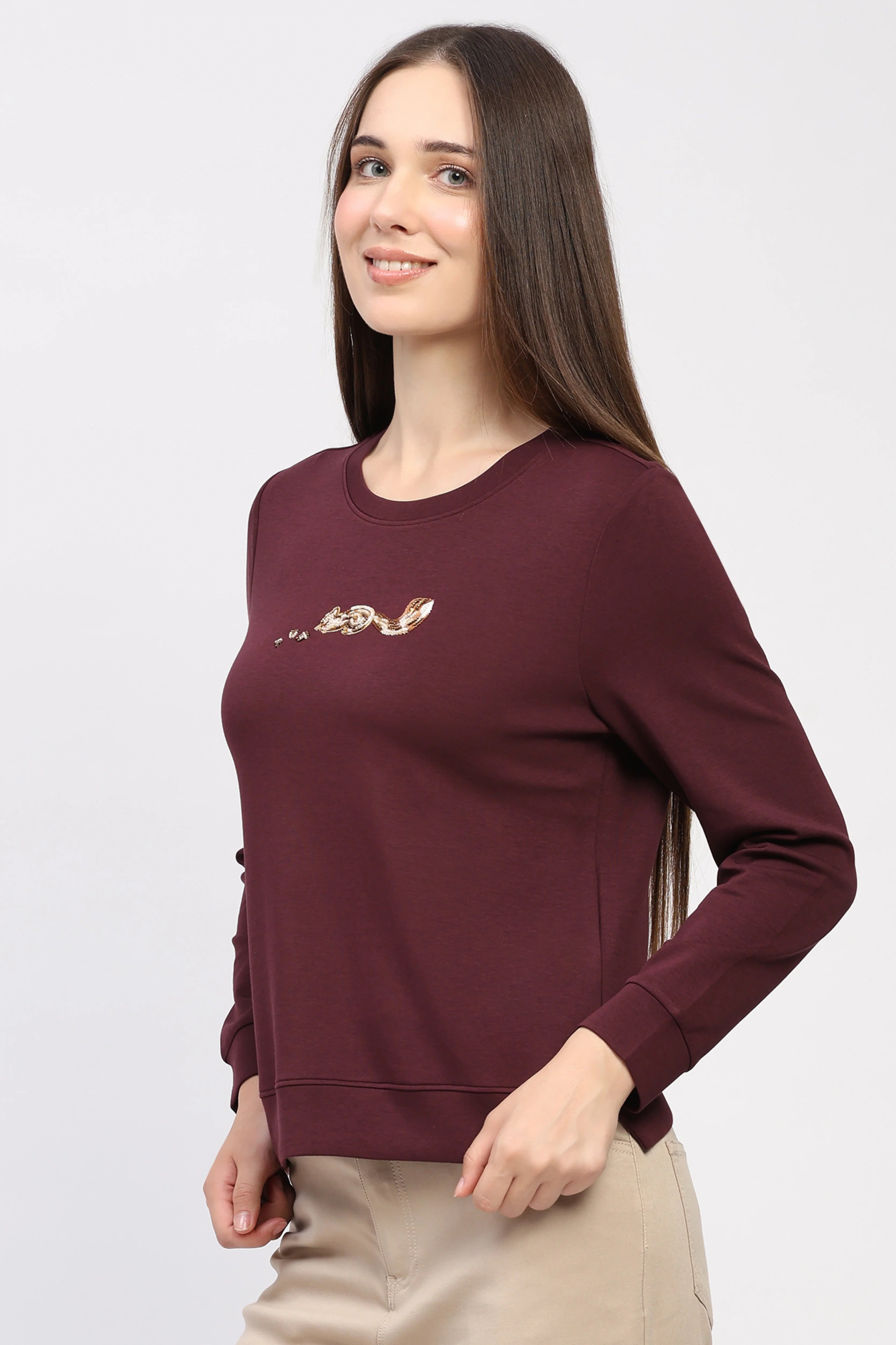 Wine Modal Sweatshirt