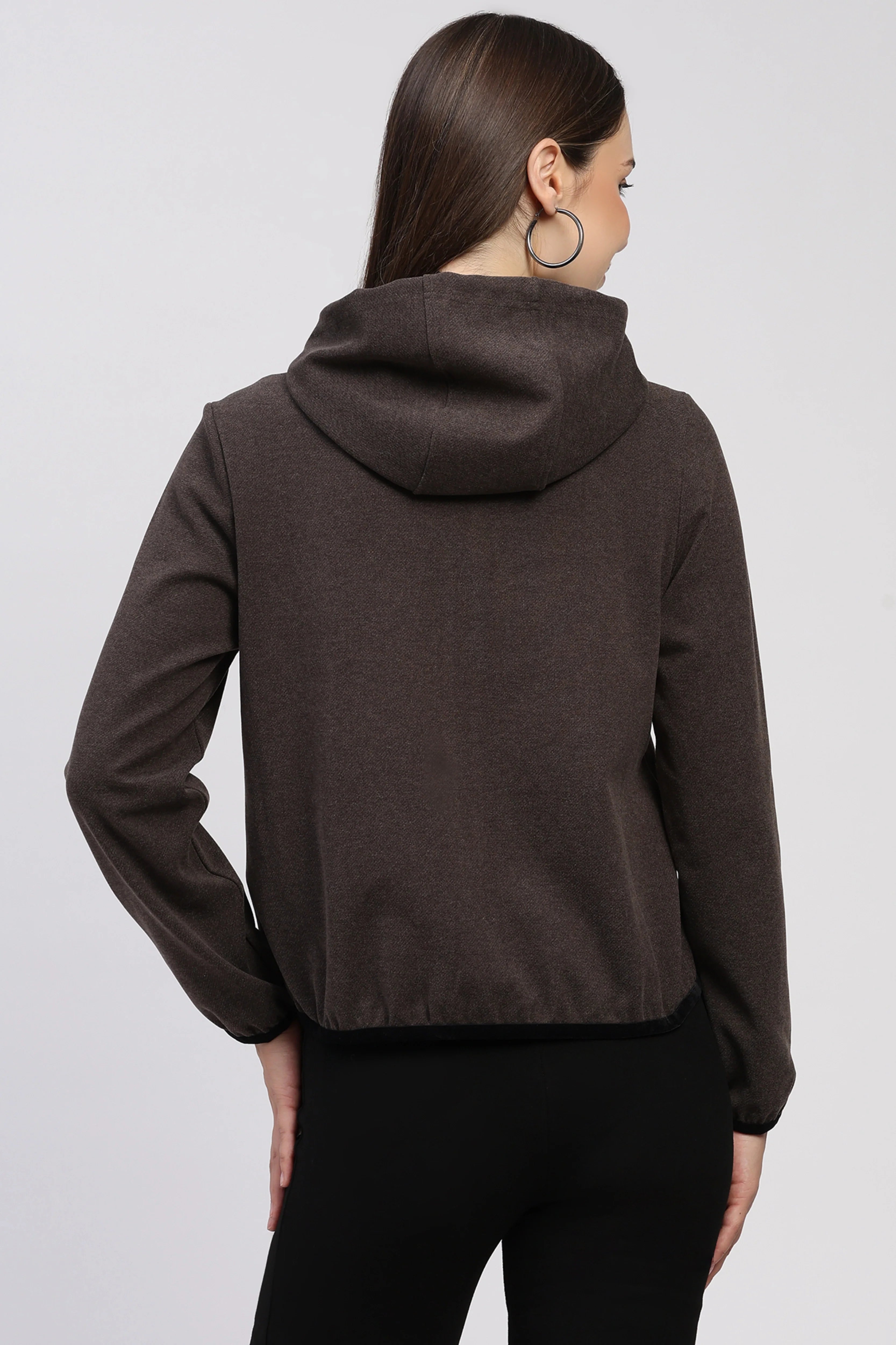 Coffee Brown Hooded Jacket