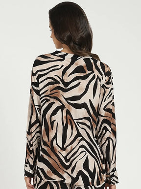 Leopard Print Viscose Shirt