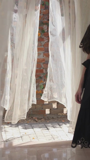 Black Cut Work Tiered Dress