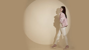 Dusty Pink Embroidered Full Sleeve Turtle Neck Woolen Jacket