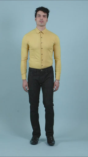 Men Mustard Formal Shirt
