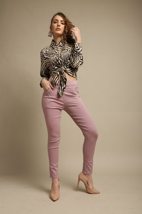 Women Pink Mid-Rise Slim Fit Jegging