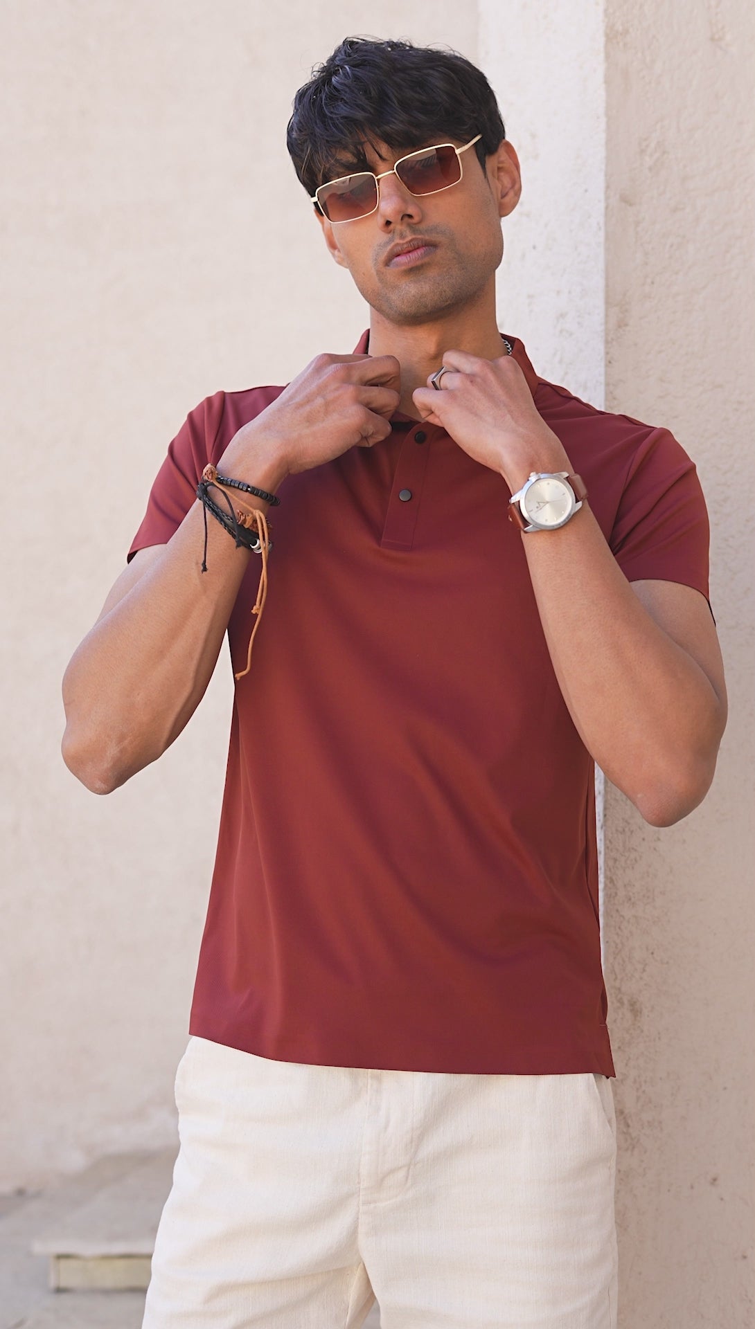 Stitchless Nylon Blend Solid T-Shirt