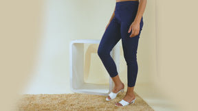 Women Navy Blue Mid-Rise Stretchable Jegging