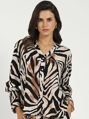 Leopard Print Viscose Shirt