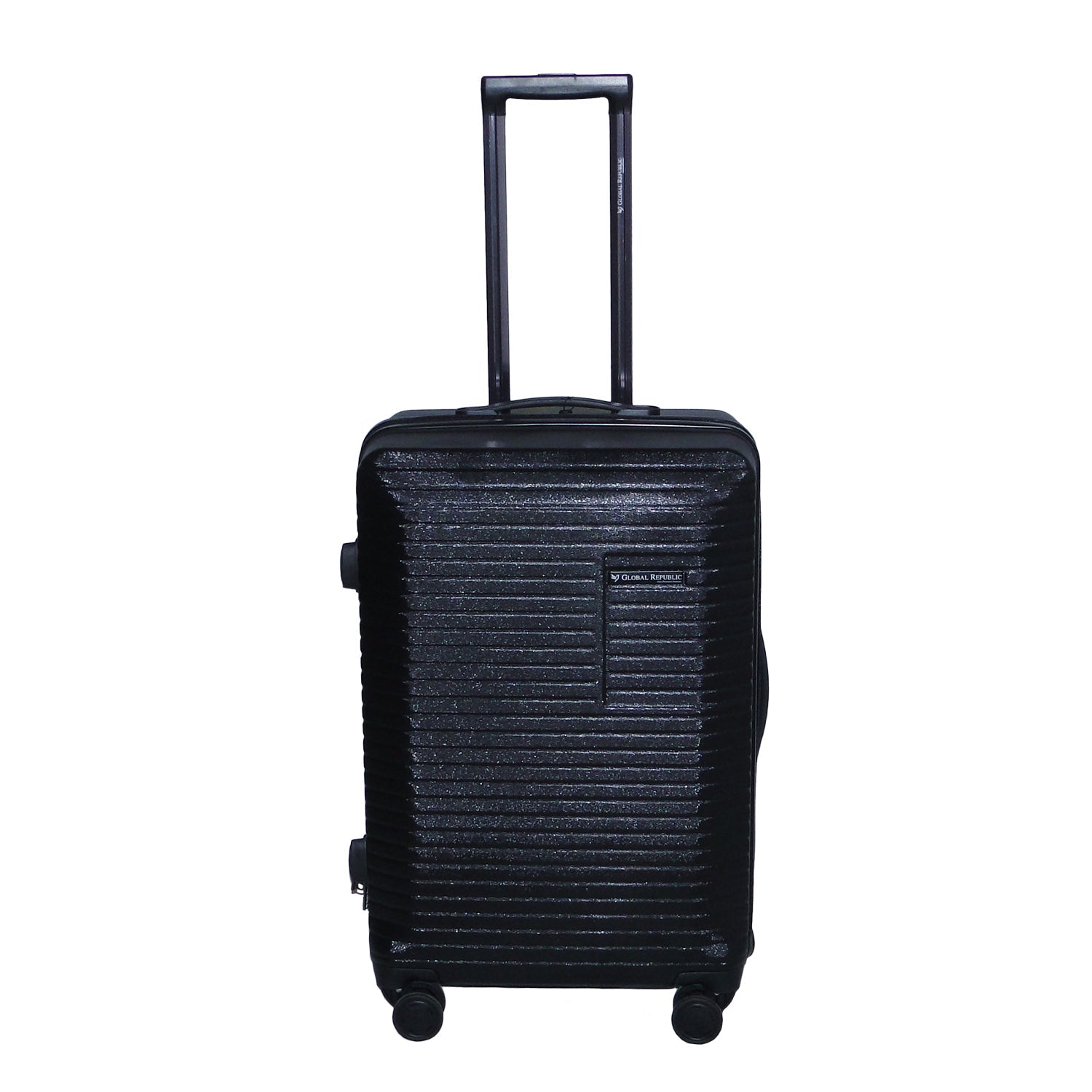 Medium Size Light Polycarbonate Trolley Luggage Bags (Black Color)