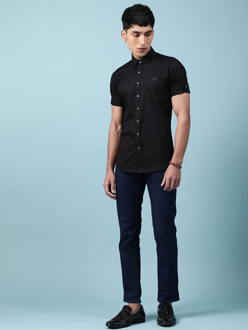 Men Black Casual Shirt