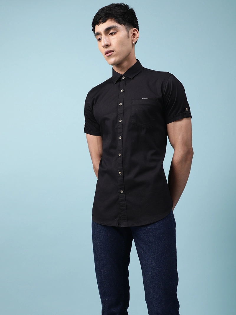 Men Black Casual Shirt