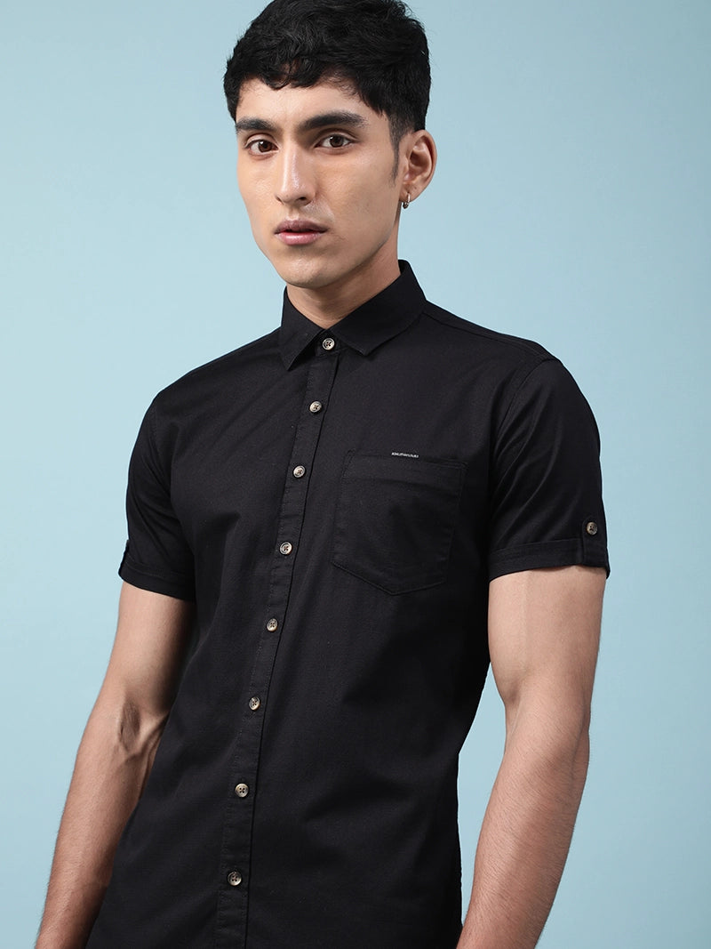 Men Black Casual Shirt