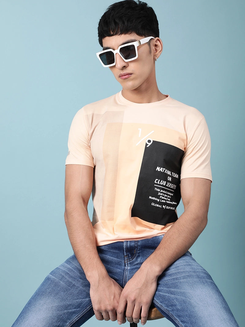 Men Peaches Alpha Printed T-Shirt