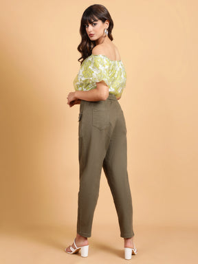 Women Army Green Trouser