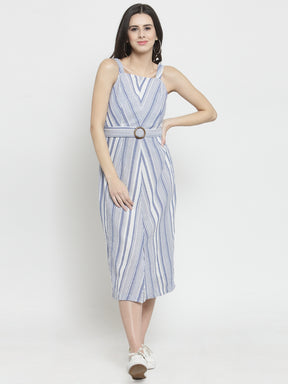 Women Blue Slim Fit Dress