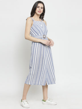 Women Blue Slim Fit Dress