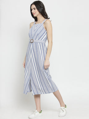 Women Blue Slim Fit Dress
