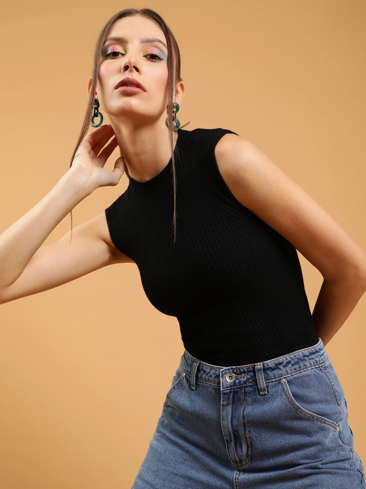 Women Black Slim Fit Skeevi