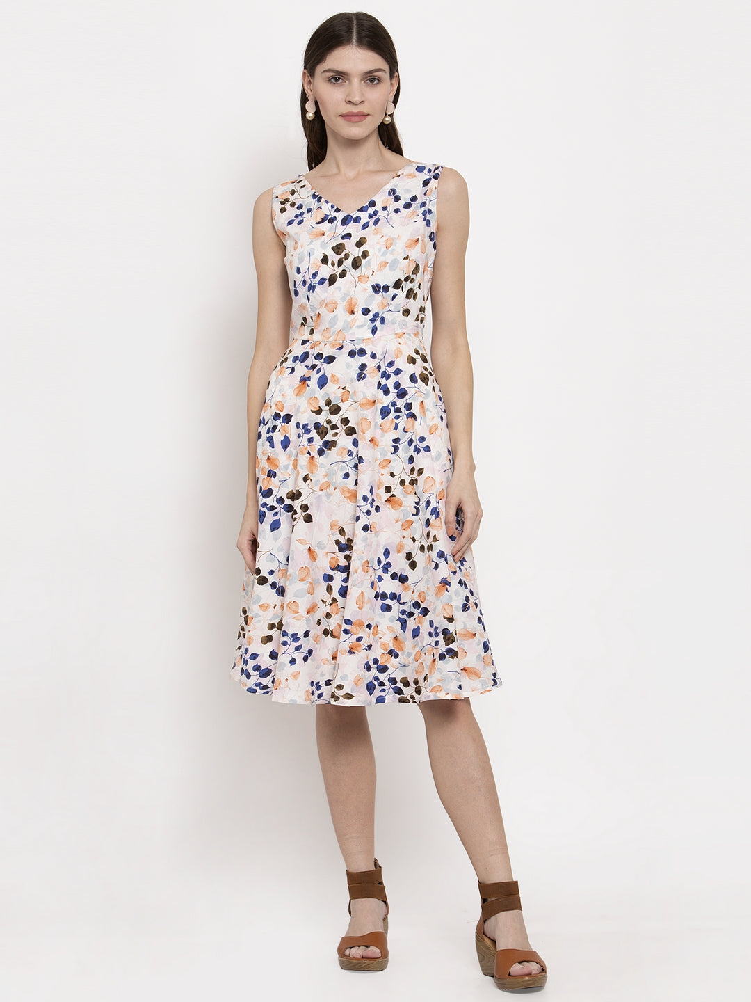 ladies floral printed dress