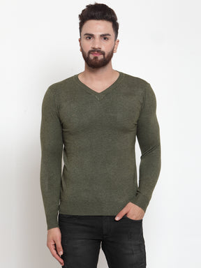 Mens Olive Pullover