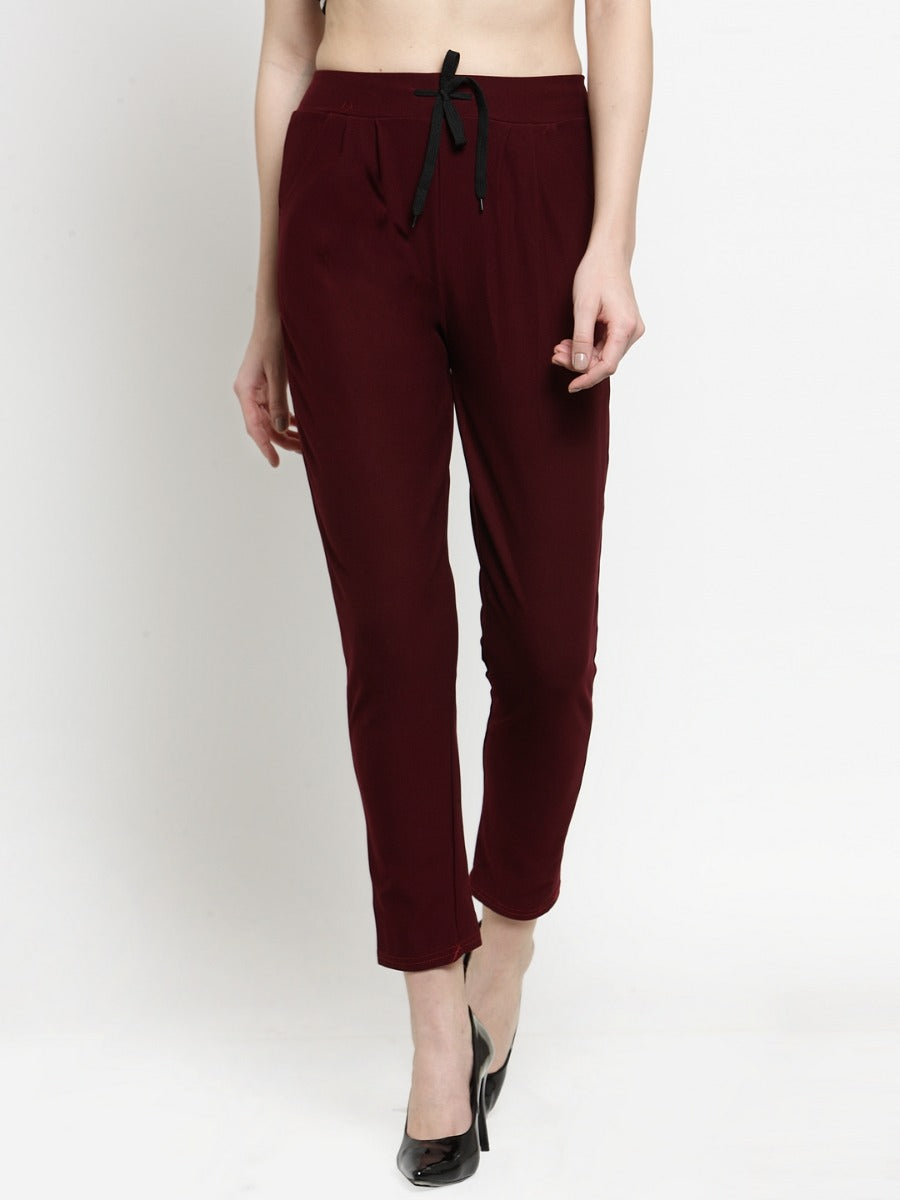 Maroon Hosiery Lower Pants