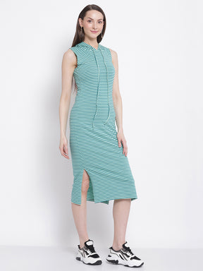 women white ocen blue stripso stripes casual dress