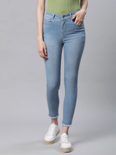 Blue High Waist Slim Fit Jeans