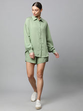 Green Solid Casual Co-ord Set
