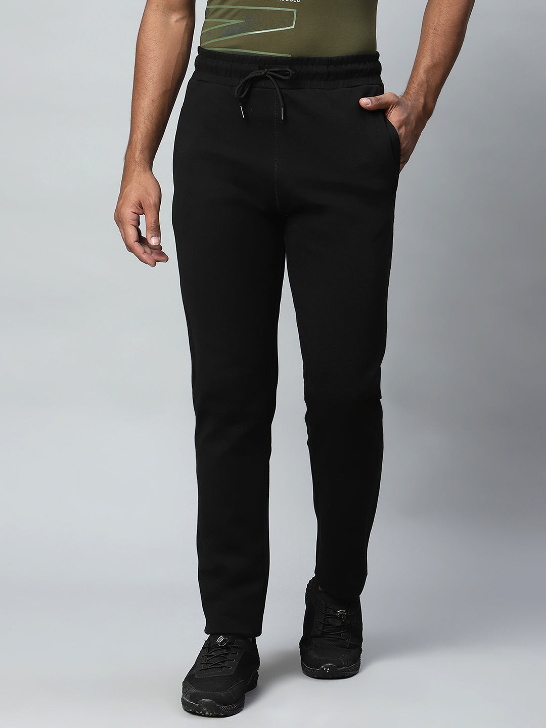 Men Black Casual Lower - Global Republic