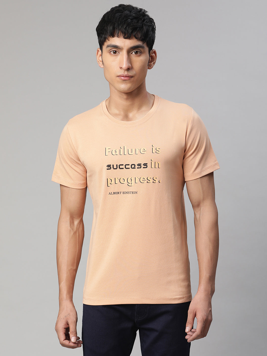 Men Peaches Alpha Printed  T-Shirt