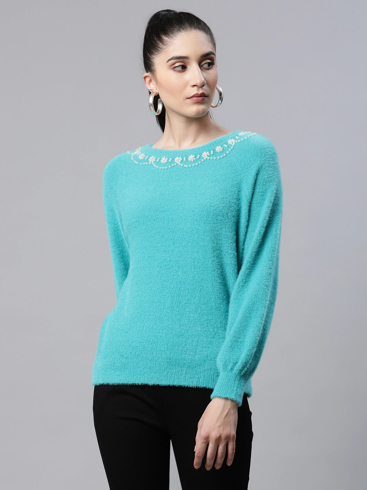 Teal Woolen Loose 