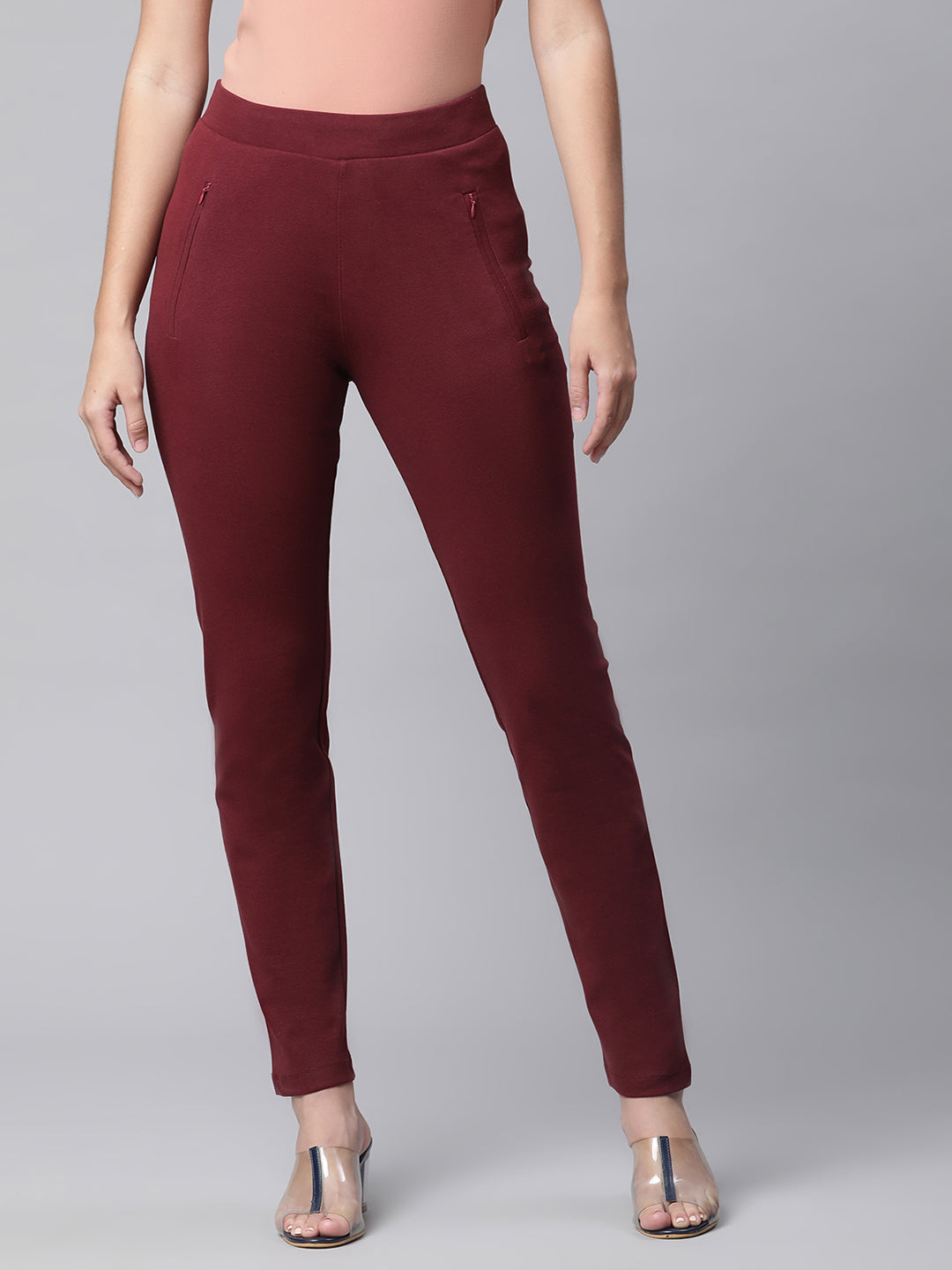  Maroon Casual Lower