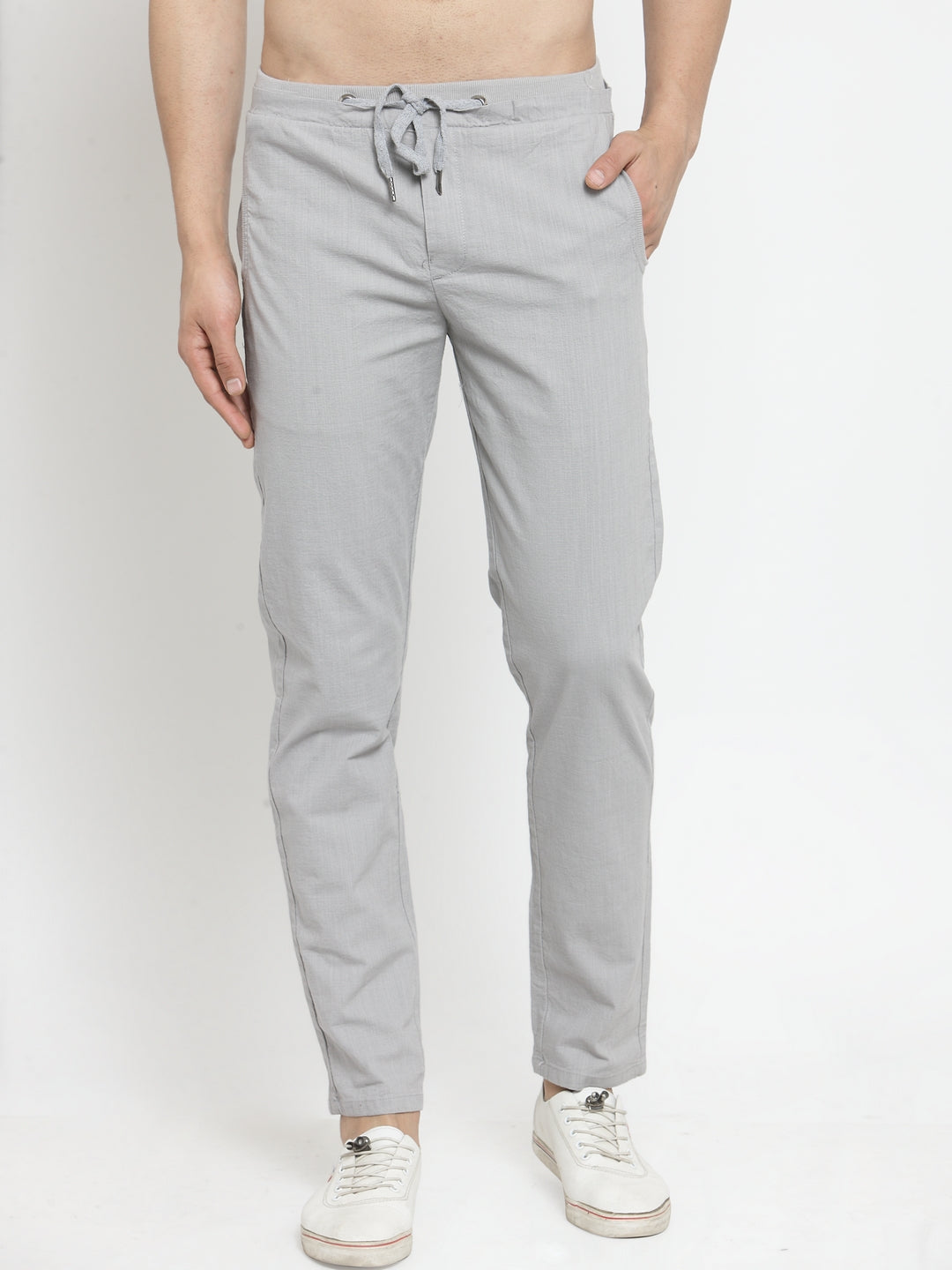 Mens Greyish Regular Fit Lower