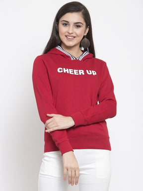 Women Red Sweat Shirt