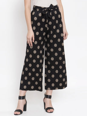 Women Black Printed Plazo