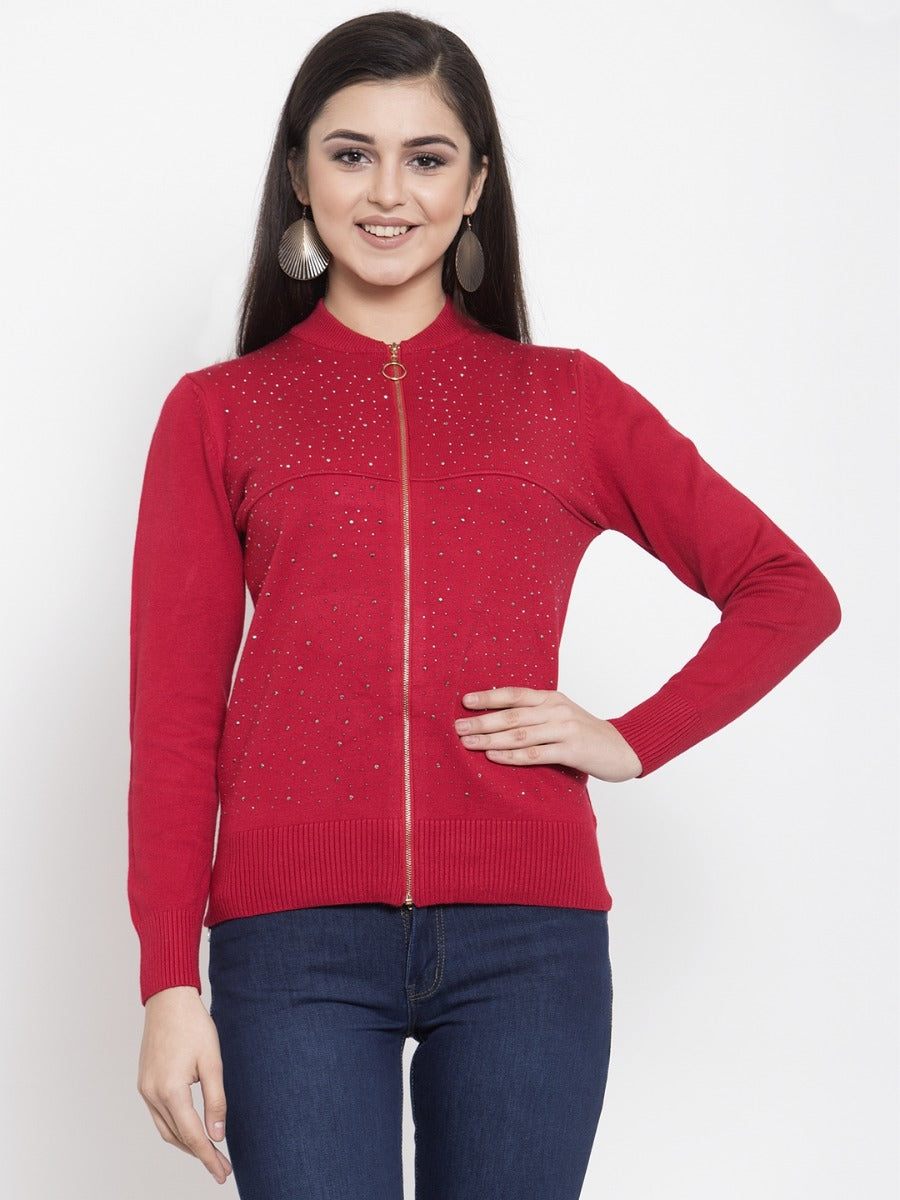 Women Red Pullover