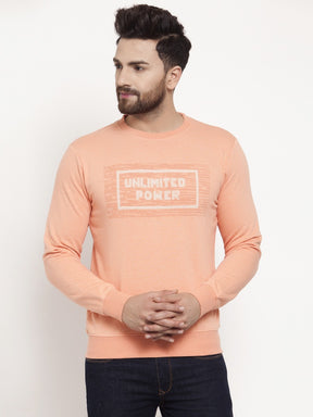 Mens Orange Sweat Shirt