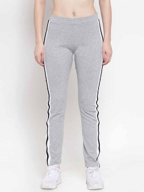 Women Grey Hosiery Lower With Stripe Detail