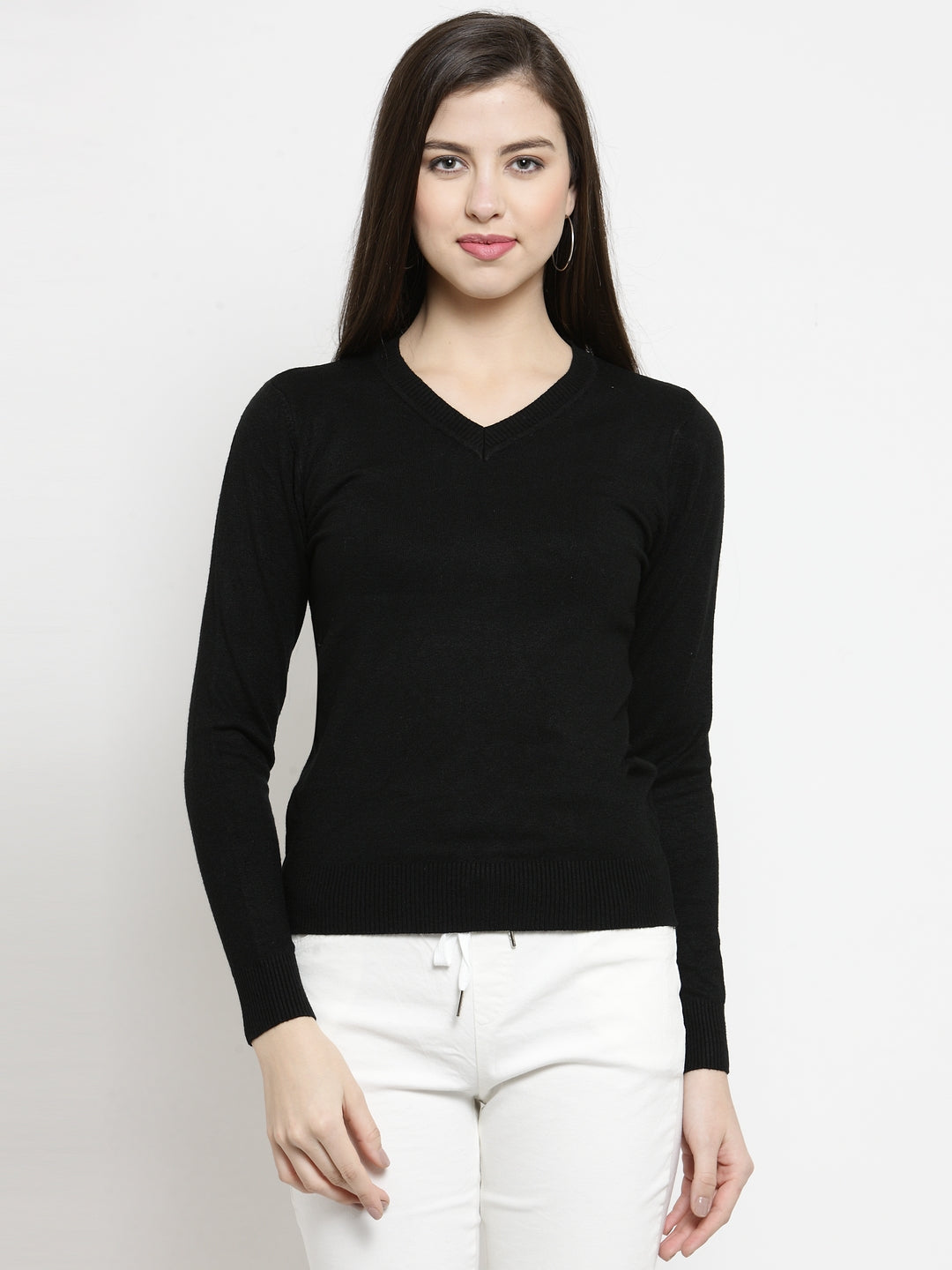 Black V-Neck Snug Fit Skivvy - Global Republic