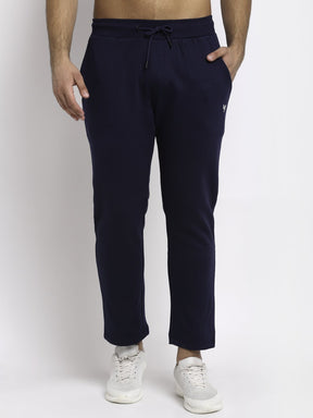 Men Navy Blue Hosiery Solid Lower
