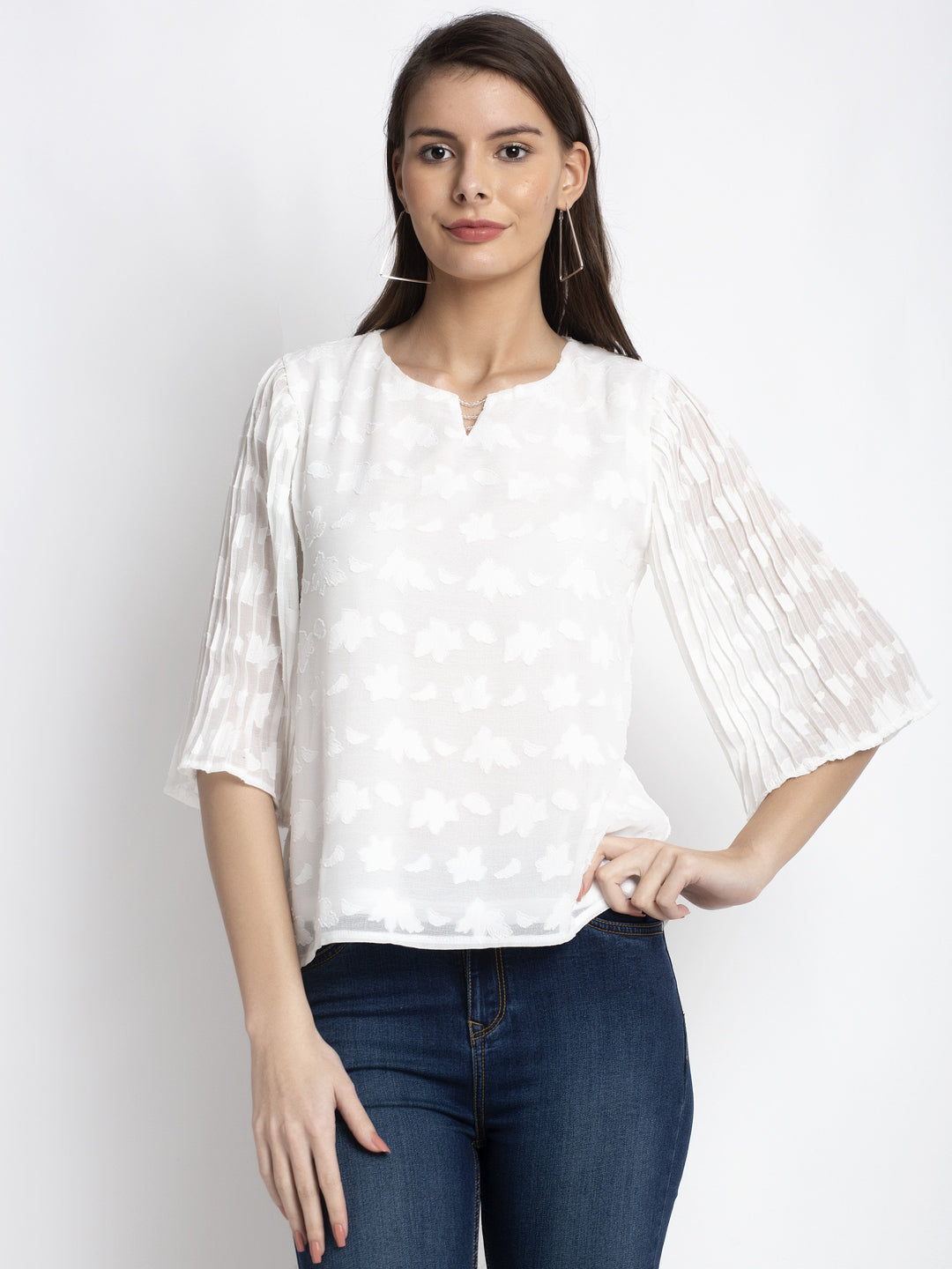 Women Leaf Printed Top