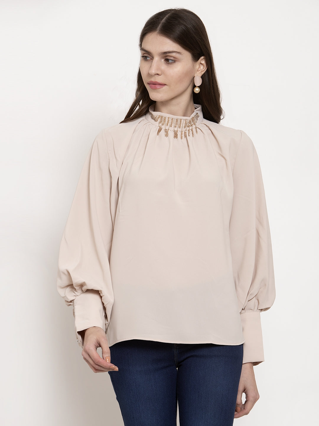 Ladies Beige sugarcane shirt
