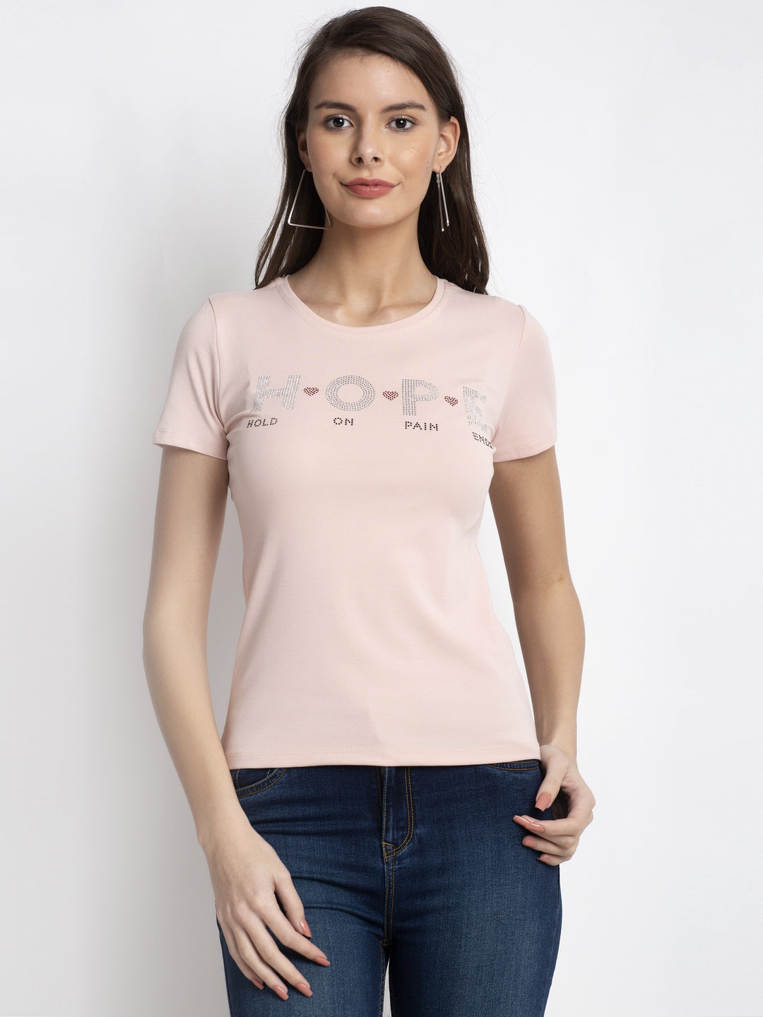Women Round Neck Printed T-Shirt