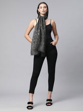 Greyish Black Applica Stole