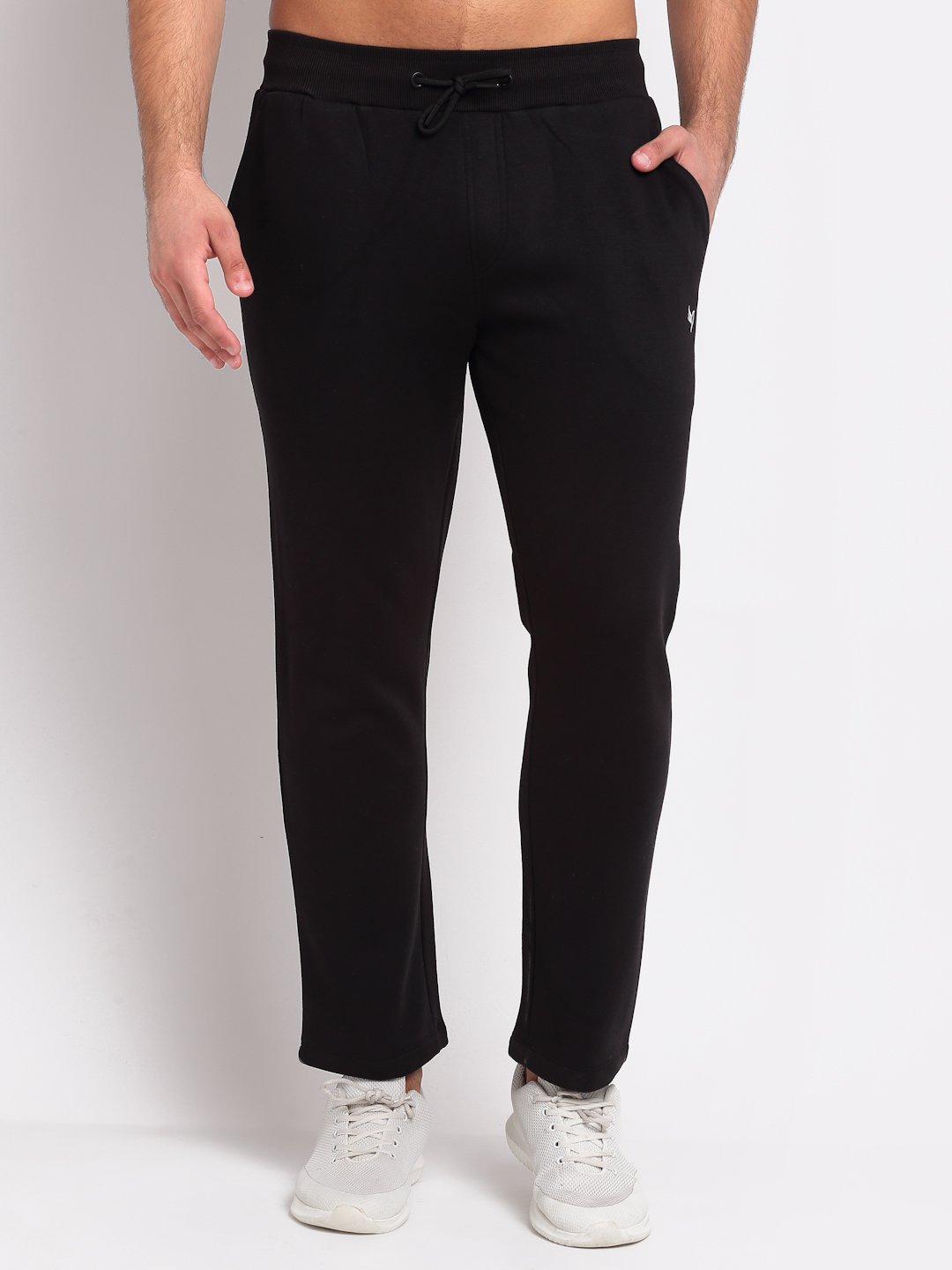 Men Black Hosiery Solid Lower